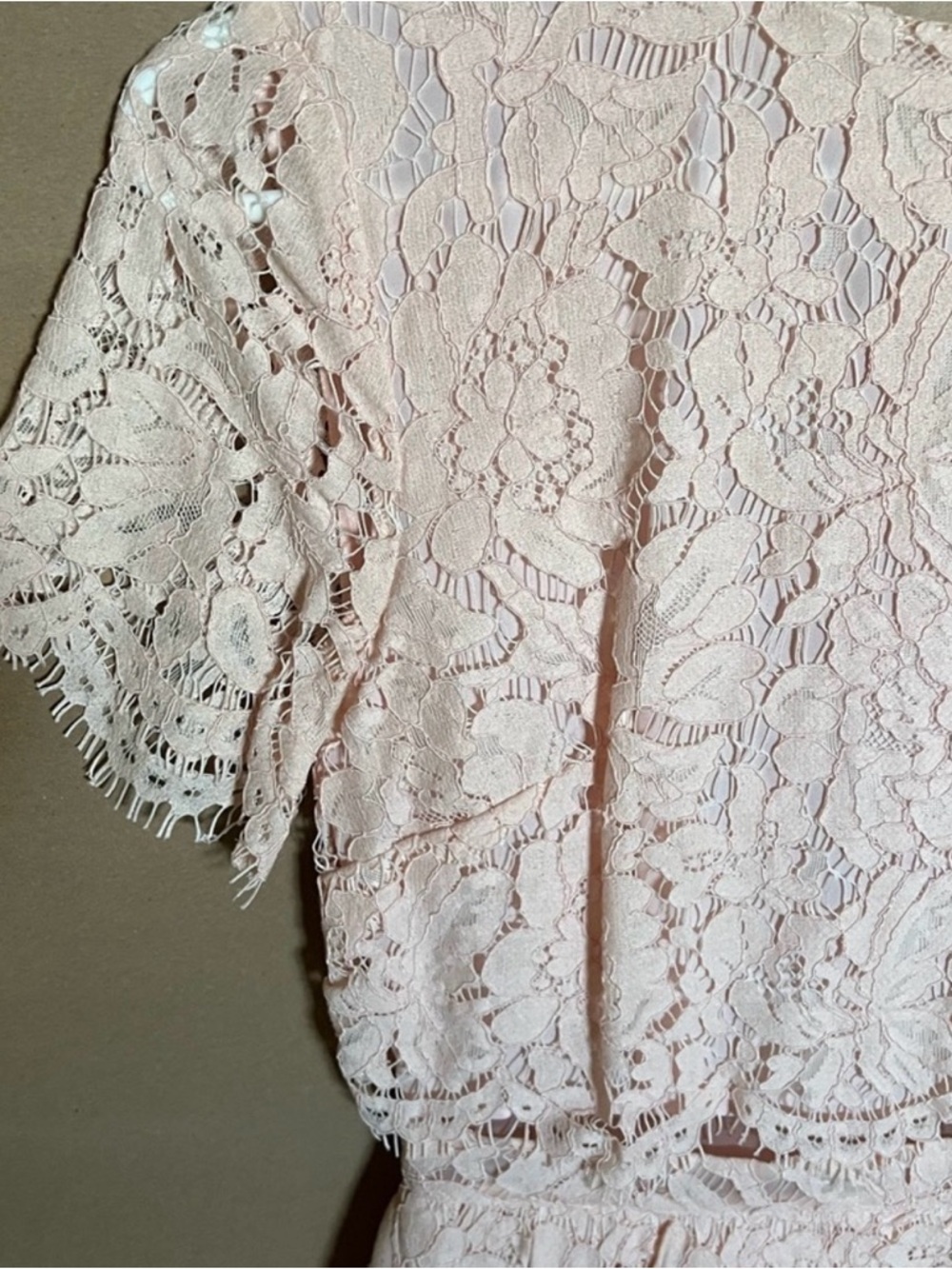 ASOS Blush Lace Overlay Top